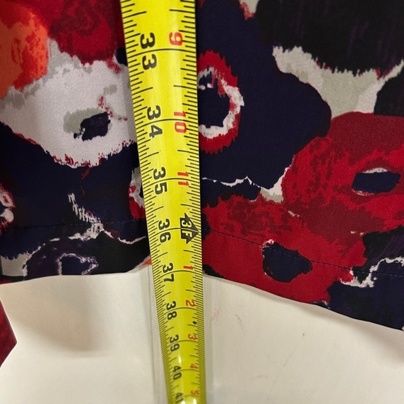 Marks & Spencer Vibrant Red and Navy Floral Dress - Picture 10 of 12